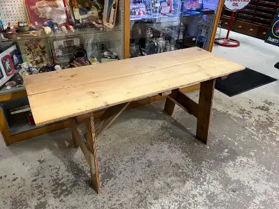 Really sturdy solid wood table , View more