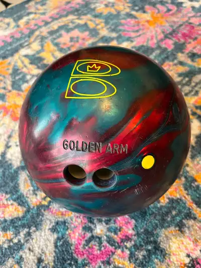 Bunswick Golden Arm Power Groove Reactive pro bowling ball weight : 11+ lbs Thumb hole dia. >1" figu...