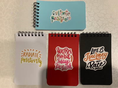 3 x 5” Notepads 2/$2 w/25 lined sheets + Motivational sticker, View more