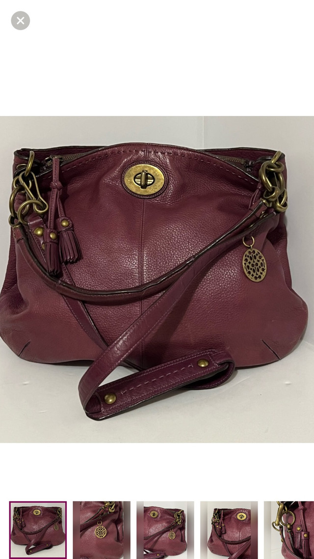 Coach Burgundy Leather Handbag in Other in Kitchener / Waterloo