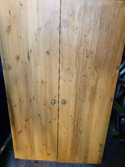 Wood Storage Closet - approx 5ftH x 3ftW x 2ftD, View more