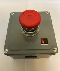 Red Emergency Stop Button with Enclosure