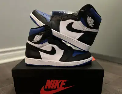 Jordan 1 Retro High Royal Toe Blue Black Original Everything 100% Authentic Sizes Available: Size 8....