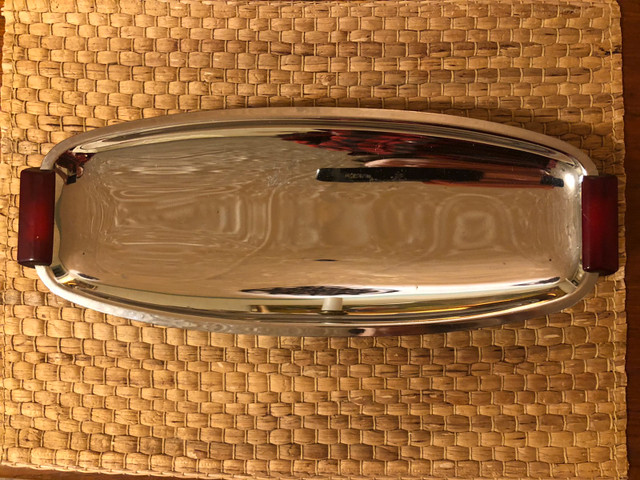 MCM Chrome & Bakelite Hardware Serving Dishes x 2 By Gourmates in Arts & Collectibles in City of Toronto - Image 4