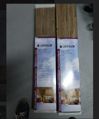Levolor-Rideaux en bambou 31 x 72 ( qté :3) + 27 x72 (qté:2), View more