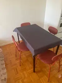Dining table with 4 chair $80