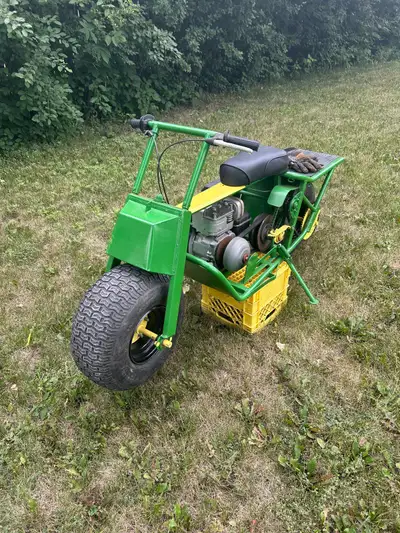 Homemade pit bike. Runs but could use a little tinkering. Has not been used in a couple yrs. Fun lit...