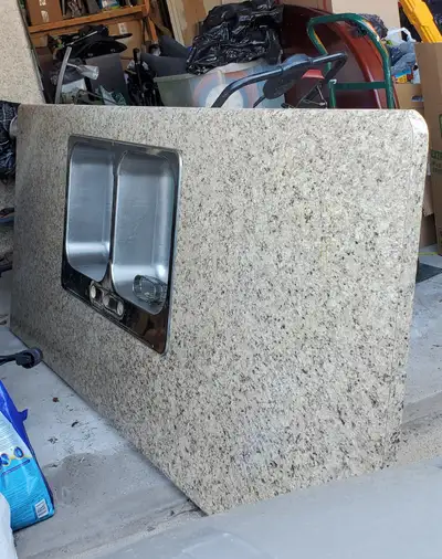 Kitchen Countertop  Island with Double Sink, View more