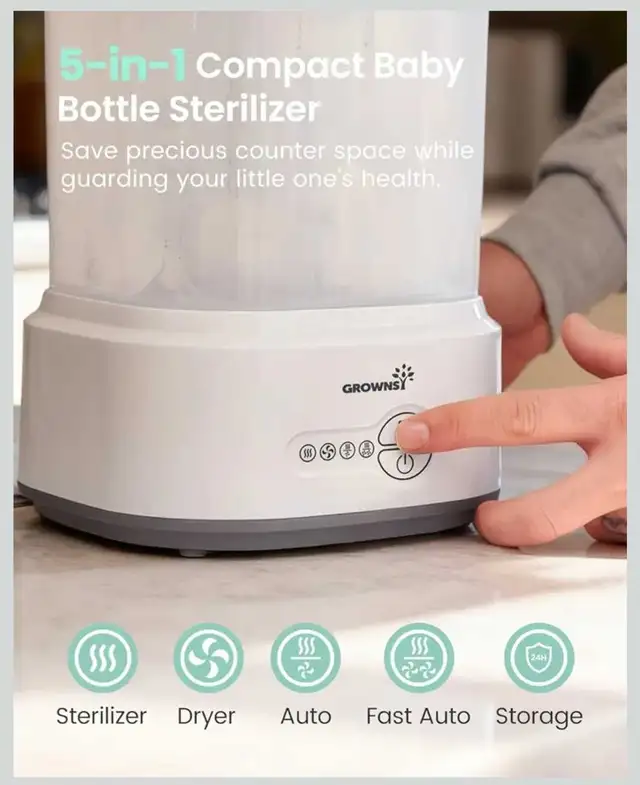 Bottle Sterilizer and Dryer, Compact Baby Bottle Sterilizer,.... in Feeding & High Chairs in Calgary - Image 6