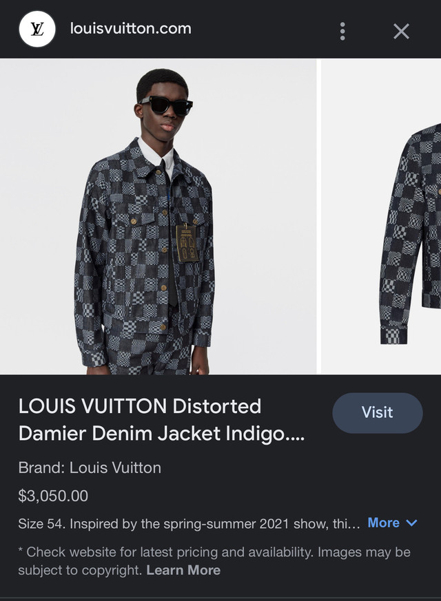 Louis Vuitton Damier Distorted Denim Jacket