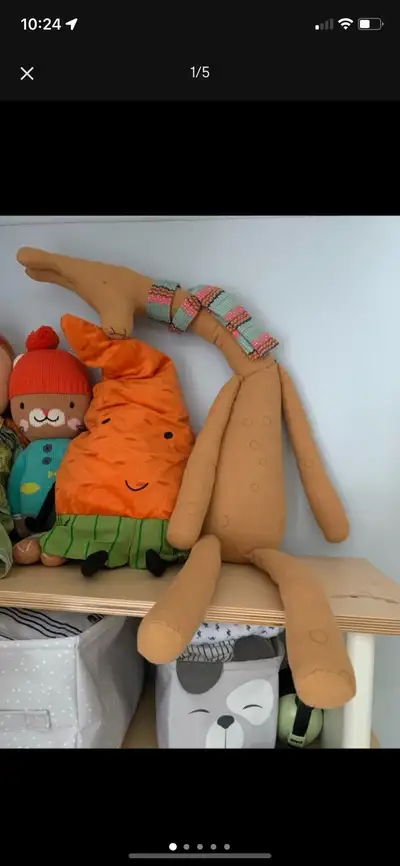 New with tag Maileg mega maxi giraffe 44”long, View more