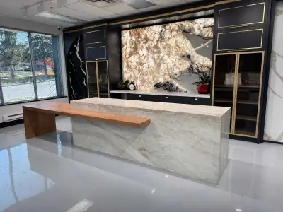 We have kitchen countertops, waterfalls, islands, backsplashes, bathroom vanity tops, bar tops and m...