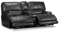 Dearborn Leather Power Reclining Sofa & Loveseat - retail $8000