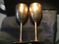 Brass Gold Copper Wine Glasses Goblets Ceremonial Wedding Cheers
