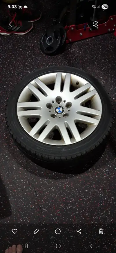 I have 2 sets of tires and rim for sale . one sets is winter other sets is summer . asking $300 for...