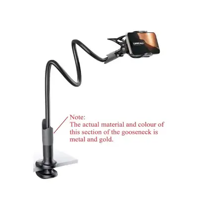 NEW-38" Gooseneck phone mount w/ clamp for desk/table.(Open box), View more