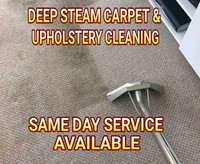 PROFESSIONAL DEEP STEAM CARPET AND UPHOLSTERY CLEANING SAME DAY 