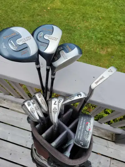 Medium quality clubs available. A good set for new golfers Sets include most irons, a wedge. A putte...