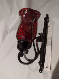 Mosaic Glass Wall Sconce 12" (Taper Candle) 