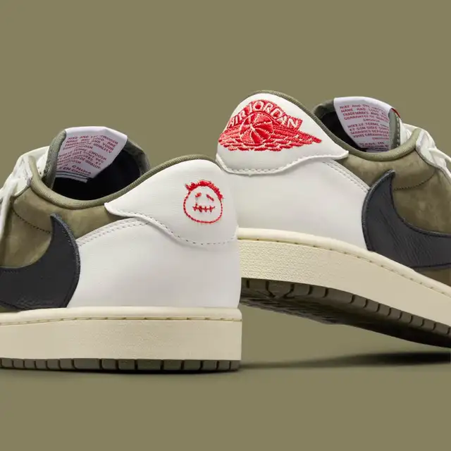 Nike Air Travis Scott Jordan 1 Retro ‘Medium Olive’ - Size 11.5 in Men's Shoes in Oakville / Halton Region - Image 8