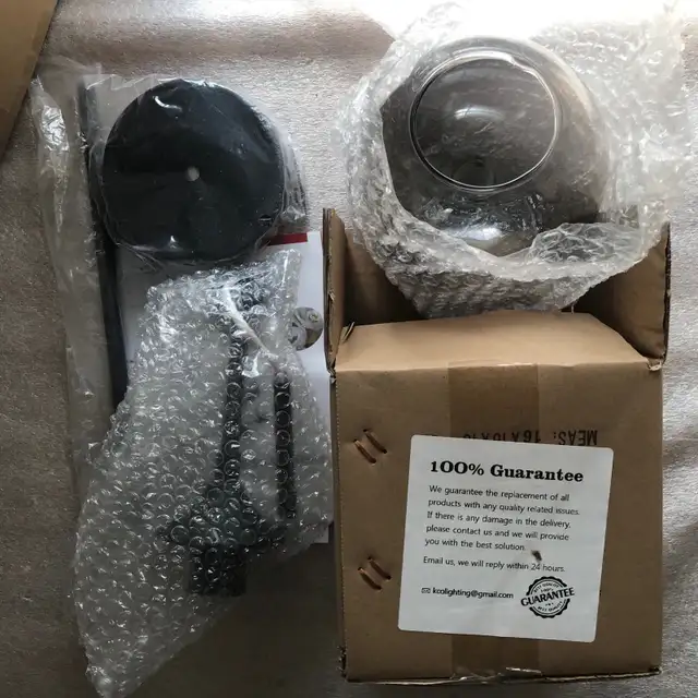 KCO Modern Light Smoke Grey Glass Globe Wall Sconce Black Matt in Indoor Lighting & Fans in City of Toronto - Image 8