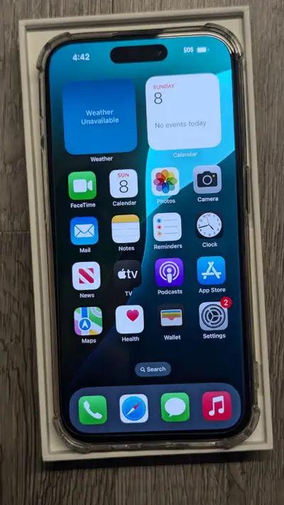 Blue iPhone 15 Pro 128GB - Tempered Glass, View more