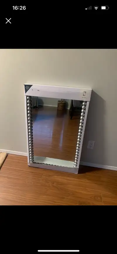 Metal framed mirror, View more