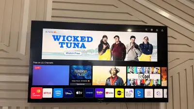 LG 75 inch TV- 6 months old only with wall mount free., View more