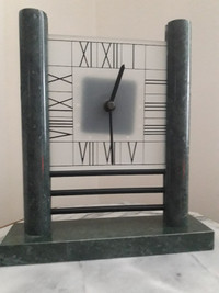 Modern Design Green Marble Mantle Clock