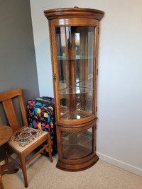 Antique Corner Curio Cabinet 