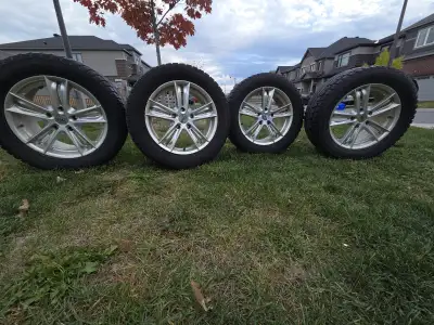 4 Winter Tires with Rims- Yokohama Size 255/55 R18 - Great condition both Rims and tires bolt patter...