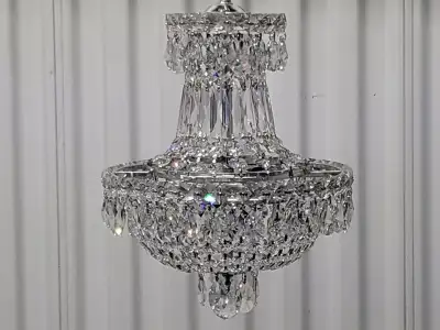 Matching 2-pc Set of Chrome & Crystal Fixtures – SAVE $800!!, View more