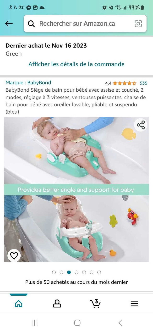 Banc pour bain bébé dans Bain, table à langer  à Ville de Montréal - Image 4