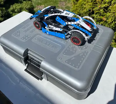 Includes extra parts and carrying case