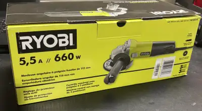 RYOBI 7.5 Amp 4.5-inch Corded Angle Grinder. Brand new still in unopened box. Model # AG454. Pick up...