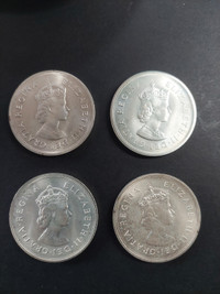 Bermuda 1959 one crown silver coin
