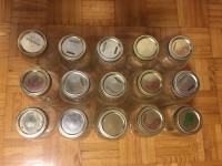 Various 32 oz Mason jars for canning with lids