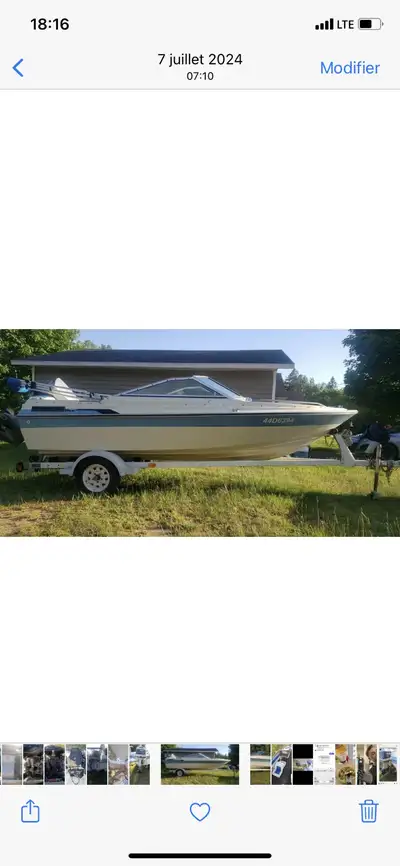 Prend echange Moteur Evinrude 140 HP 2 T 1986 Système de son flambette Boom base Bazooka 1000W Toile...