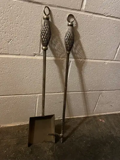 For sale fireplace or wood stove stainless steel tools poker and shovel $5 for both pieces pickup in...