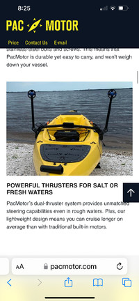 Pac Motor, Trolling motor for kayak canoe boat