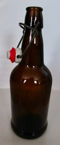 set of 12 amber glass Ez-Cap Bottles  500ML