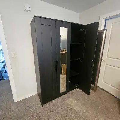 Delivery Available: Black 3 door Wardrobe , View more