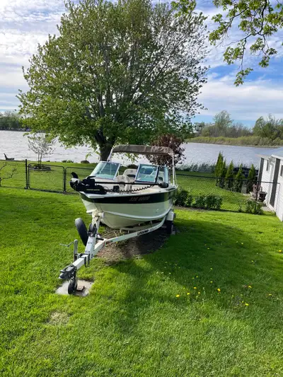 This is a great all- round boat with a 2006 Mercury 60 hp, a 2005 shorelander trailer and minn kota...
