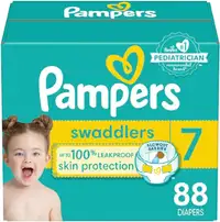 NEW Pampers Diapers Size 7, 88 Count - Swaddlers Disposable