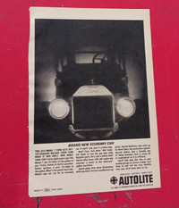 NEAT 1964 AUTOLITE PLUGS AD WITH 1914 FORD MODDEL T CLASSIC -