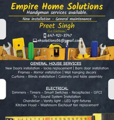 Electrical - Handyman Services available., View more