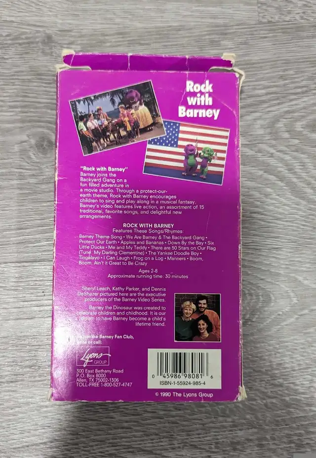 Rock with Barney (Sing-A-Long) VHS Movie  in CDs, DVDs & Blu-ray in City of Toronto - Image 3