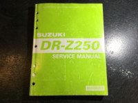 2001-2005 Suzuki DR-Z250 OEM Service Manual Dual Sport Enduro
