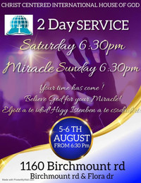 Saturday & Sunday Miracle service 