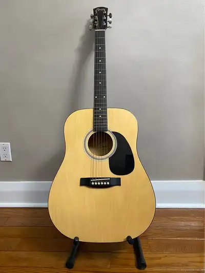 SQUIER (By FENDER) Acoustic Guitar (Model: 093-0300-021) Vintage, View more